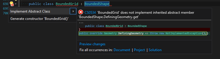 Implement interface quick fix does not add class brackets for nested ...