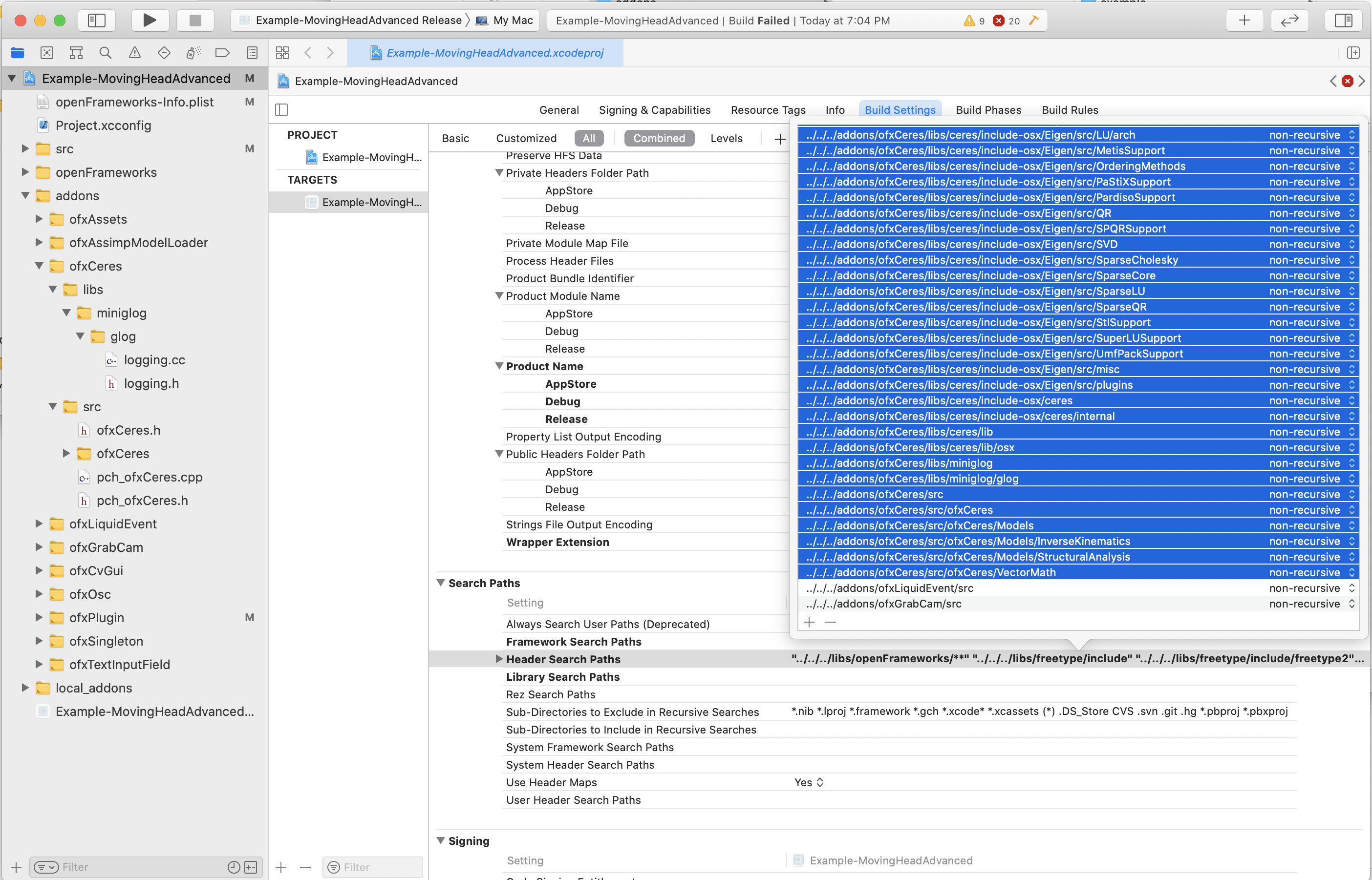 Cant compile Eigen Block.h issues · Issue #4 · elliotwoods/ofxCeres