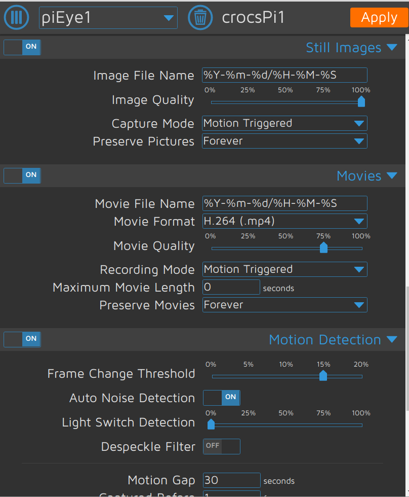 Capture last motion detected snapshot image. · Issue 133 · motioneye