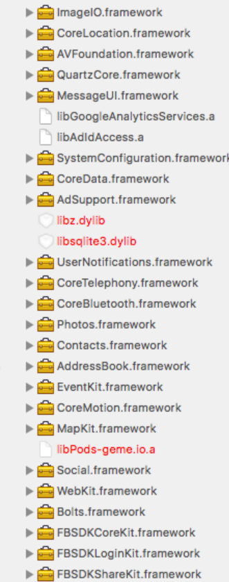 ld framework not found