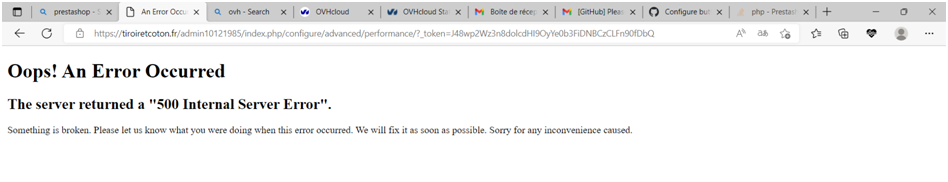 500 error on debug mode activation · Issue #29271 · PrestaShop ...