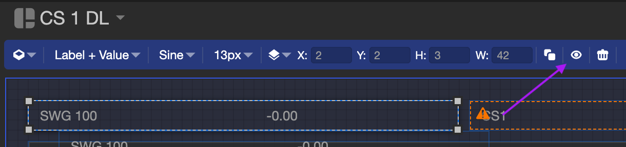 Unit Display Button Display Layout