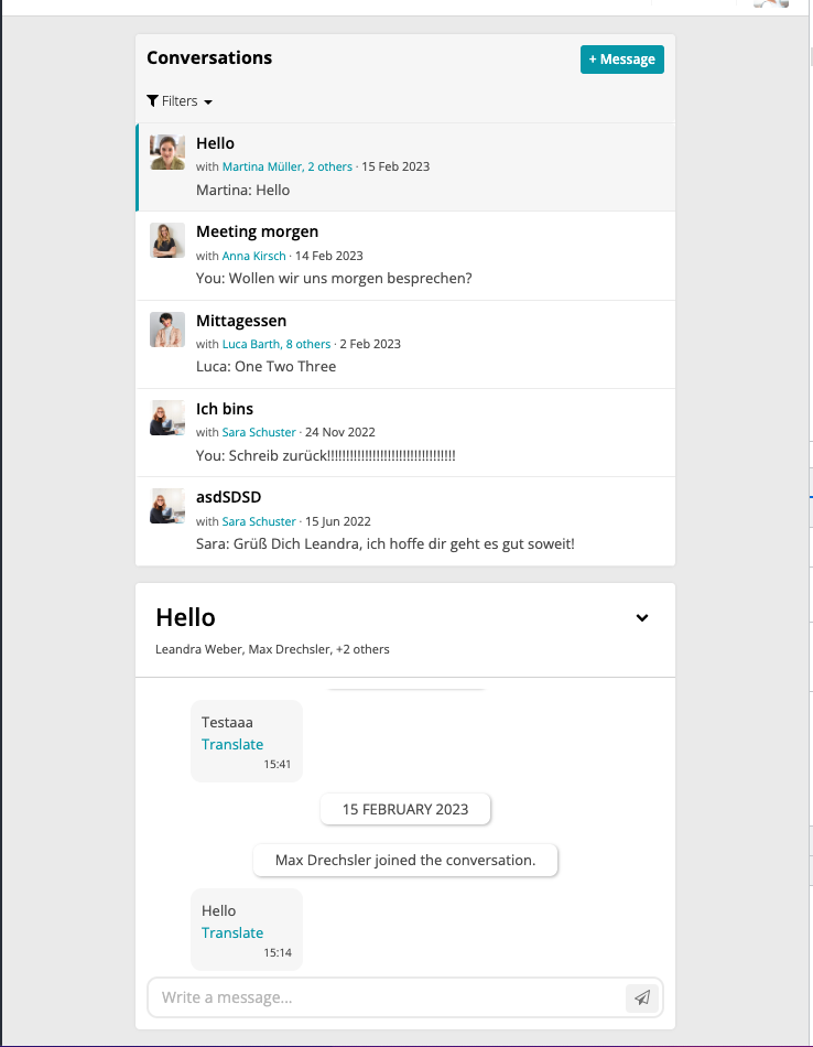Width of Message Panel should be the same as in Community Design ...