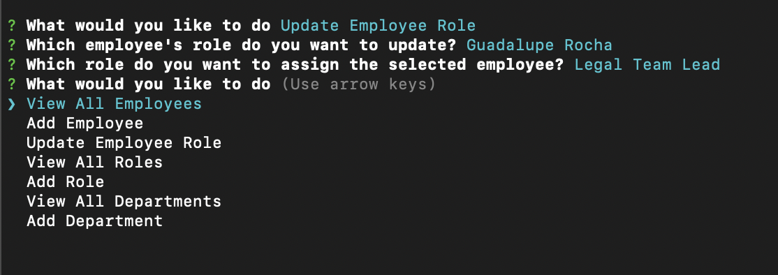 GitHub - grocha78/Employee-Trackers: A command-line application that ...