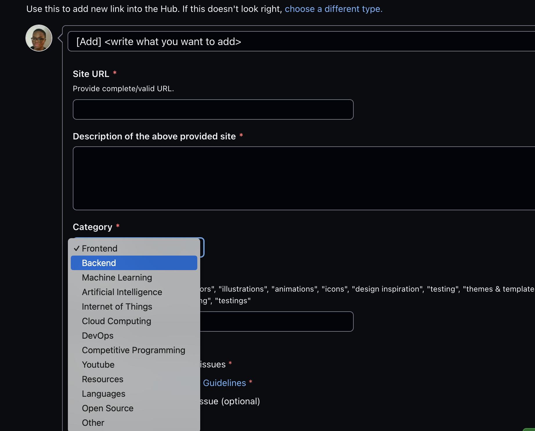 [OTHER] Missing Category · Issue #1710 · rupali-codes/LinksHub · GitHub