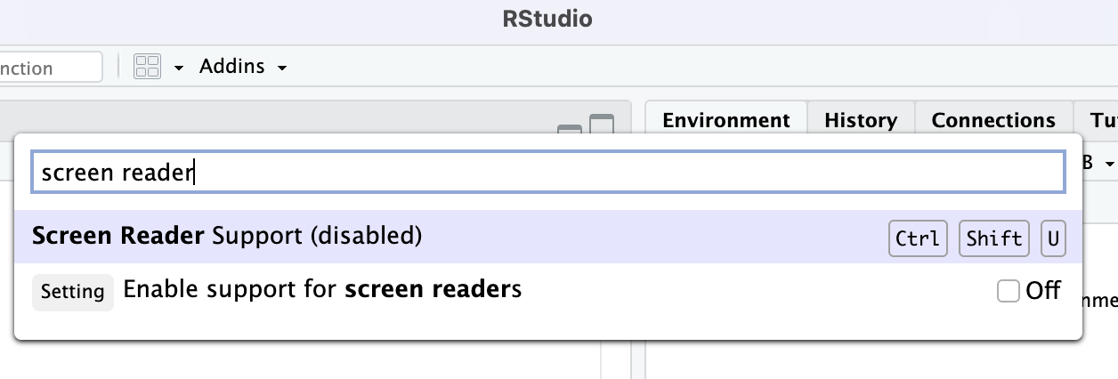 Regression: cannot enable screen reader mode · Issue #13710 · rstudio ...