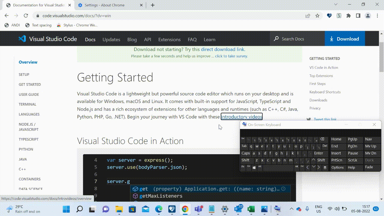 5541_A11y_Visual Studio Code Services_Download_Platform Specific_Keyboard