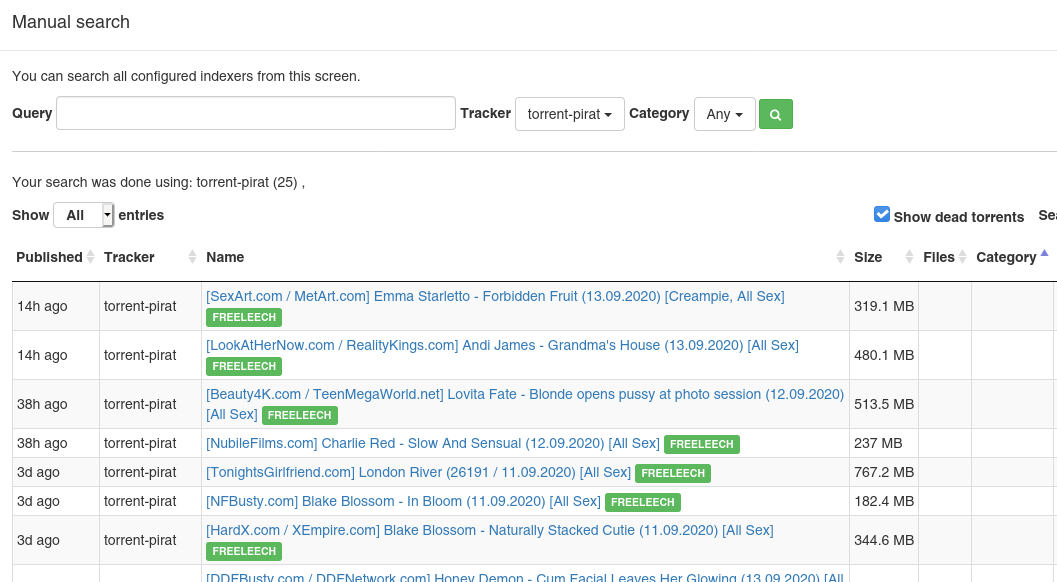 Torrent-Pirat: Missing Categories · Issue #9519 · Jackett/Jackett.