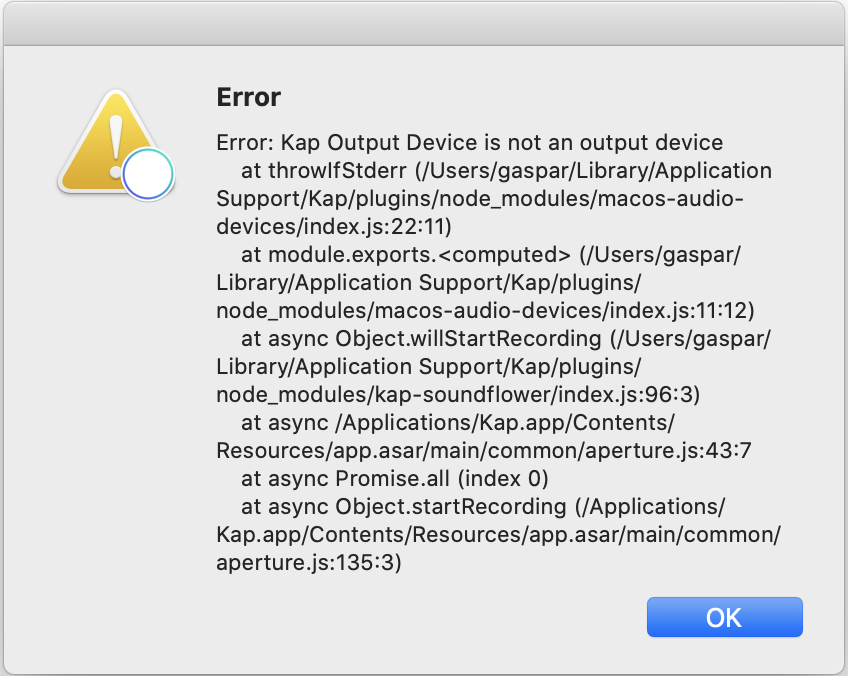SoundFlower plugin giving error message · Issue #833 · wulkano/Kap · GitHub