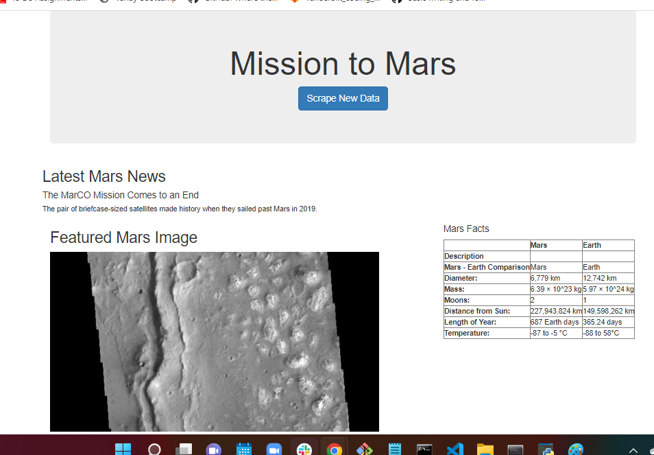 GitHub - AlexandraWilliams7/Mission-to-Mars