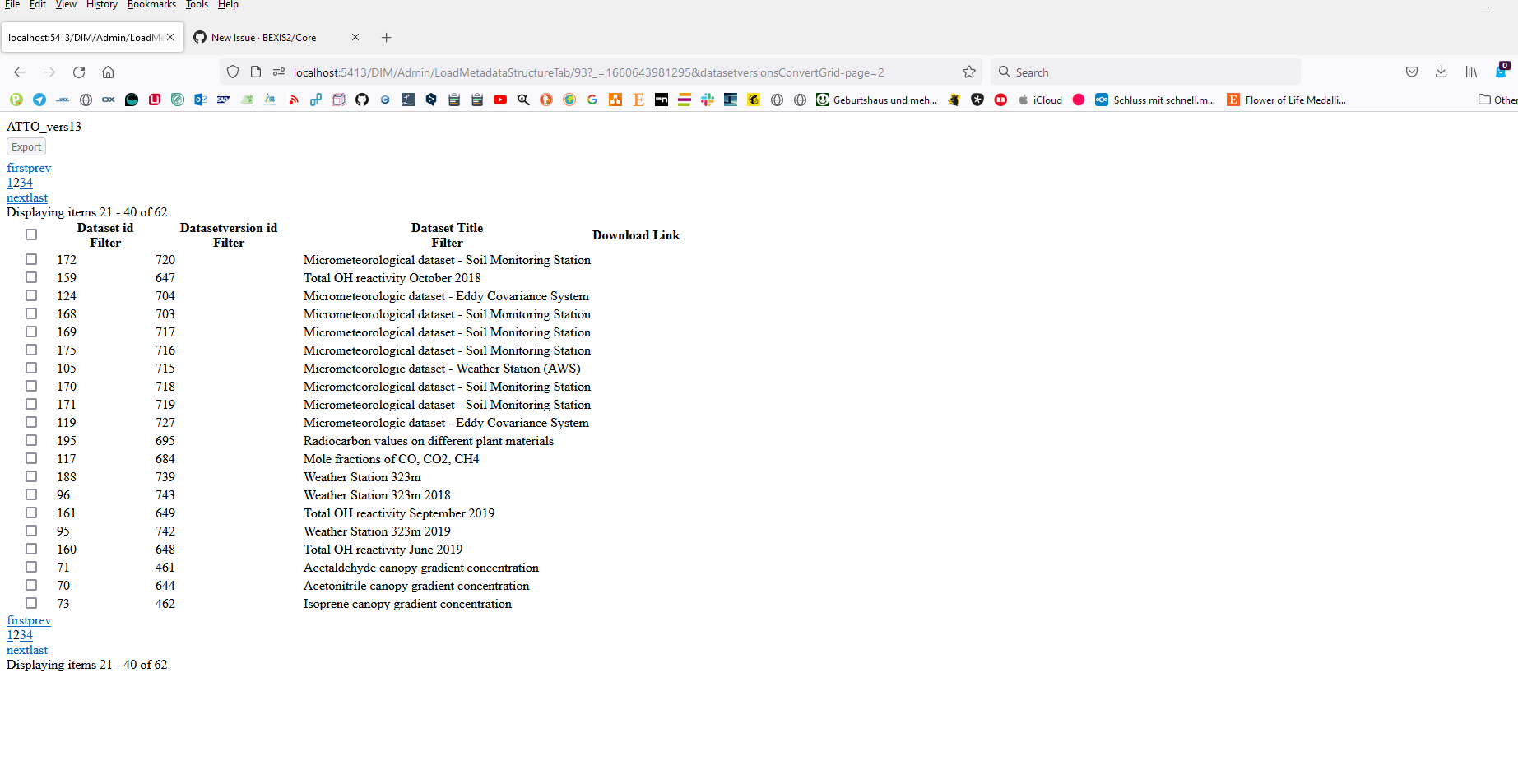 Export Metadata after Page 1 is not possible · Issue #955 · BEXIS2/Core ...