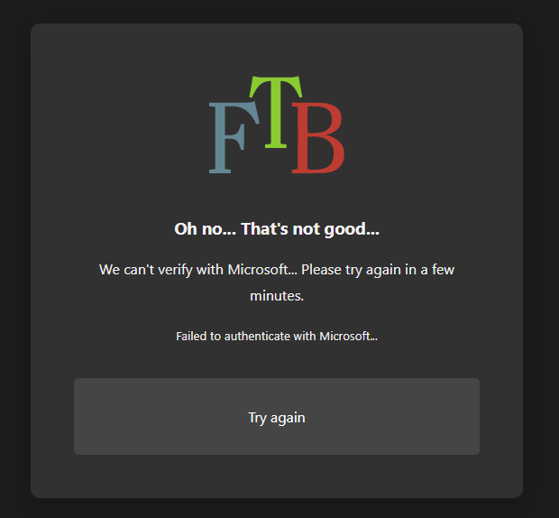 [Bug]: Can't Login through Microsoft into FTB App · Issue #550 ...