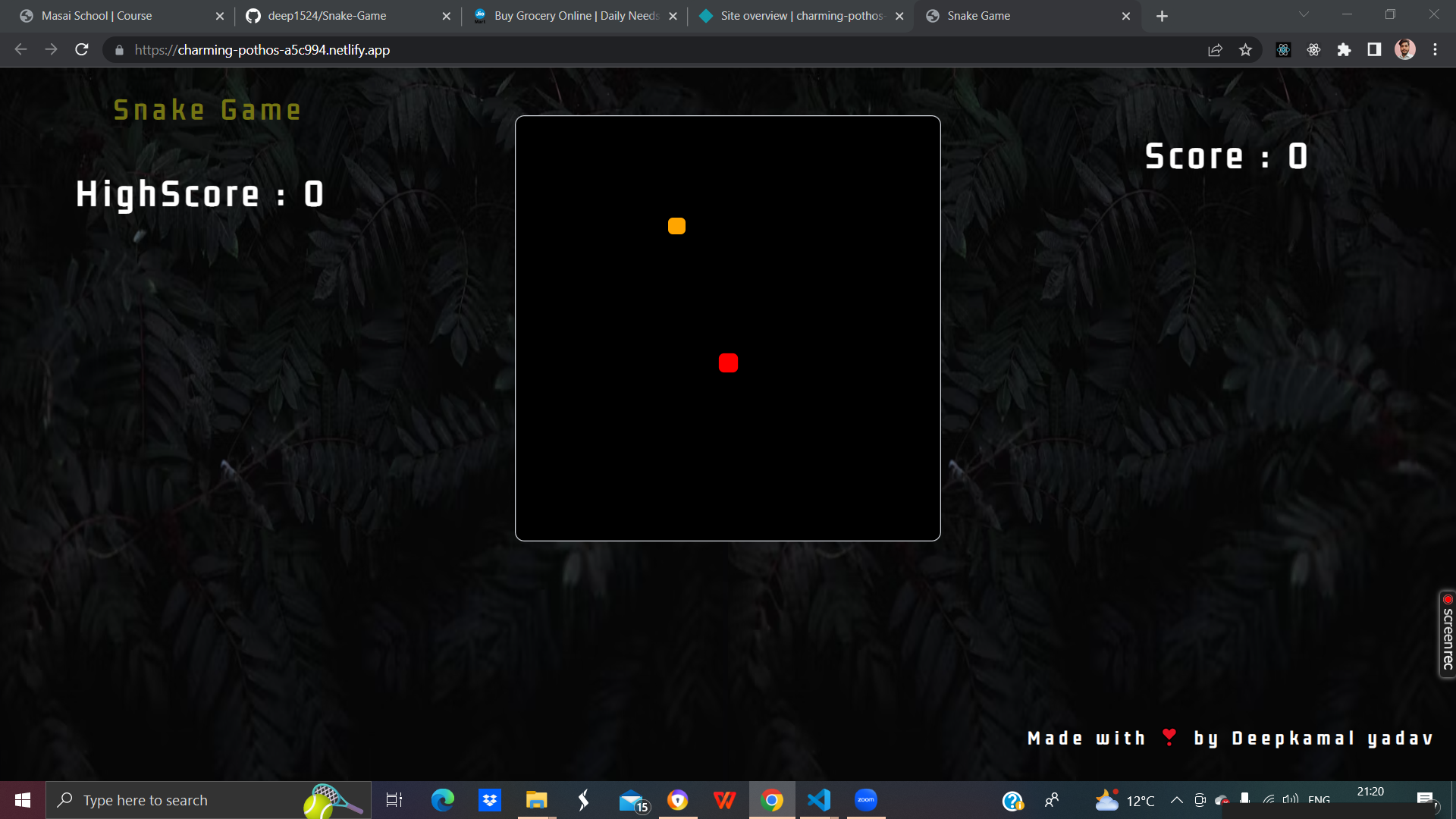 GitHub - deep1524/Snake-Game: Snake is a sub-genre of action video ...