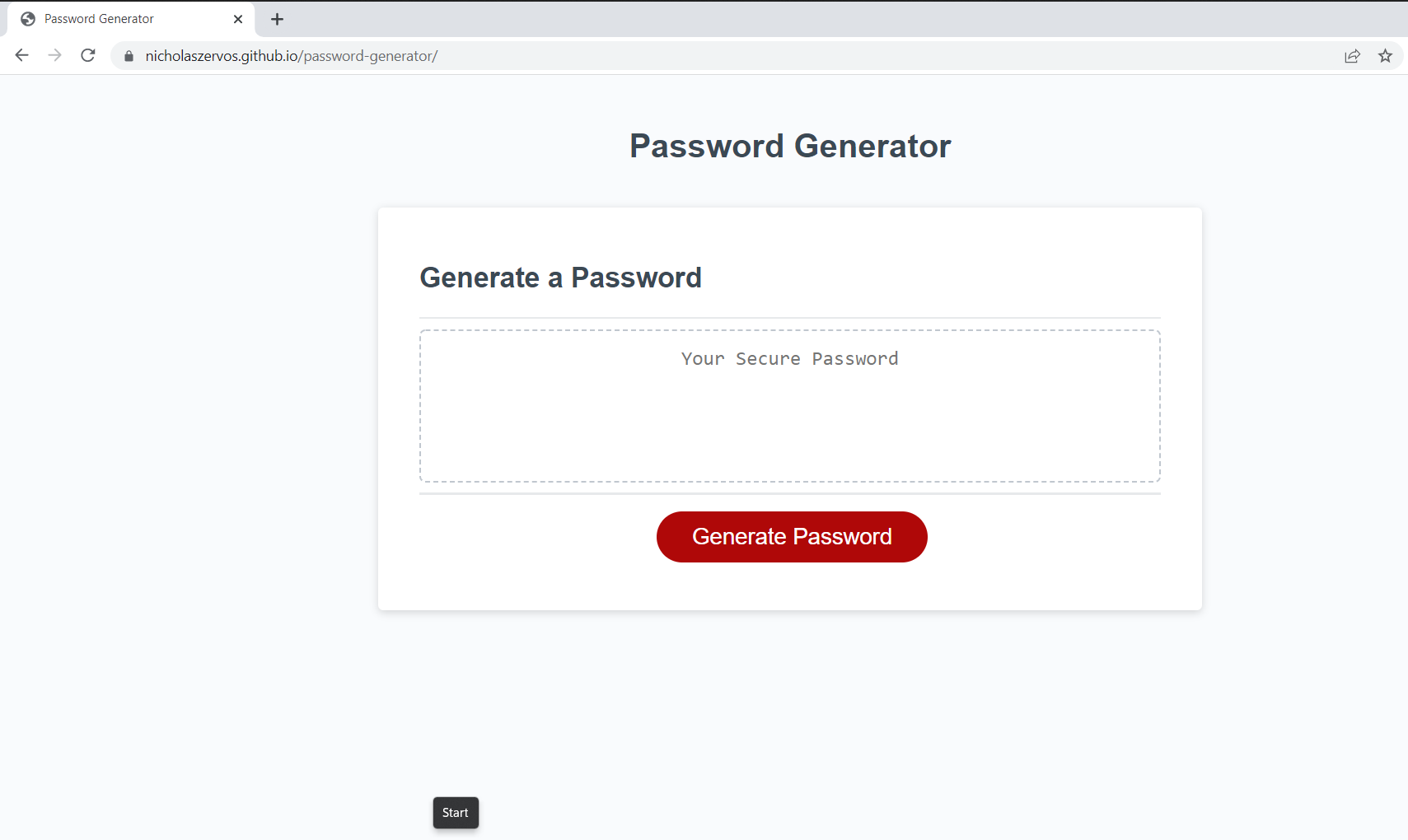 GitHub NicholasZervos password generator github-nicholaszervos-password-generator