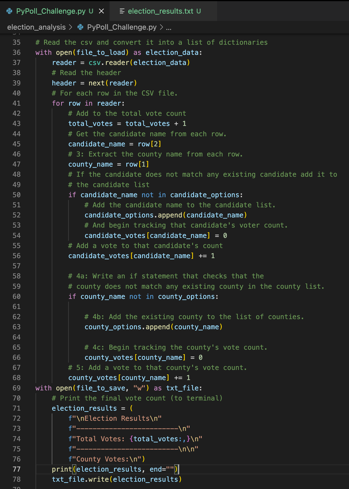 GitHub - ljvince/election_analysis: module 3 challange