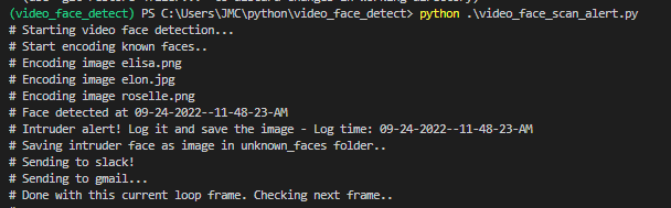 GitHub - jmcausing/video_face_detect: Detects unknown/intruder face and ...