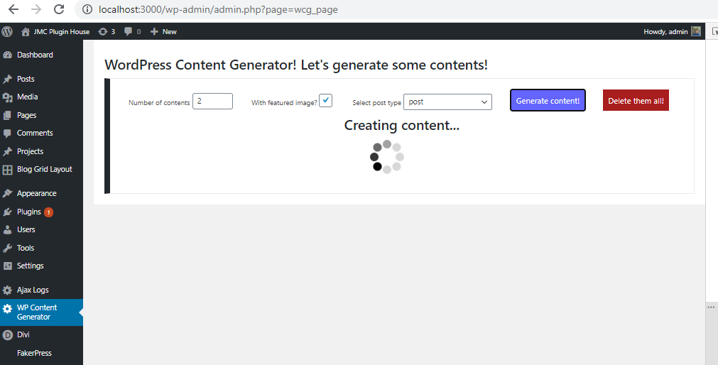 GitHub - jmcausing/wp-content-generator: This plugin is to generate ...