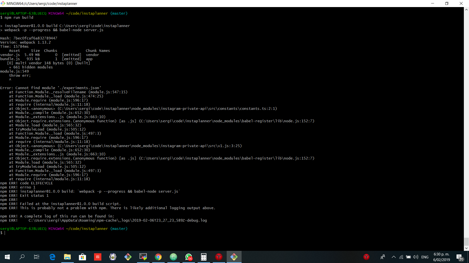 Cannot find module · Issue #642 · dilame/instagram-private-api · GitHub