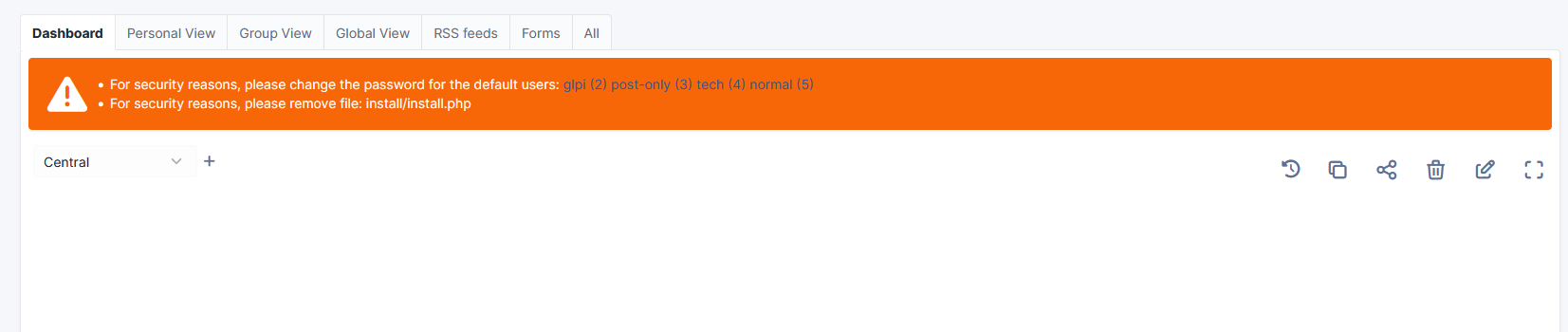 Blank dashboard after accessing all tab · Issue #12867 · glpi-project ...