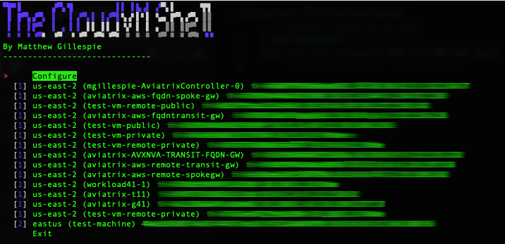 GitHub - mgillespie-aviatrix/TheCloudVMShell: This is a tool to easily ...