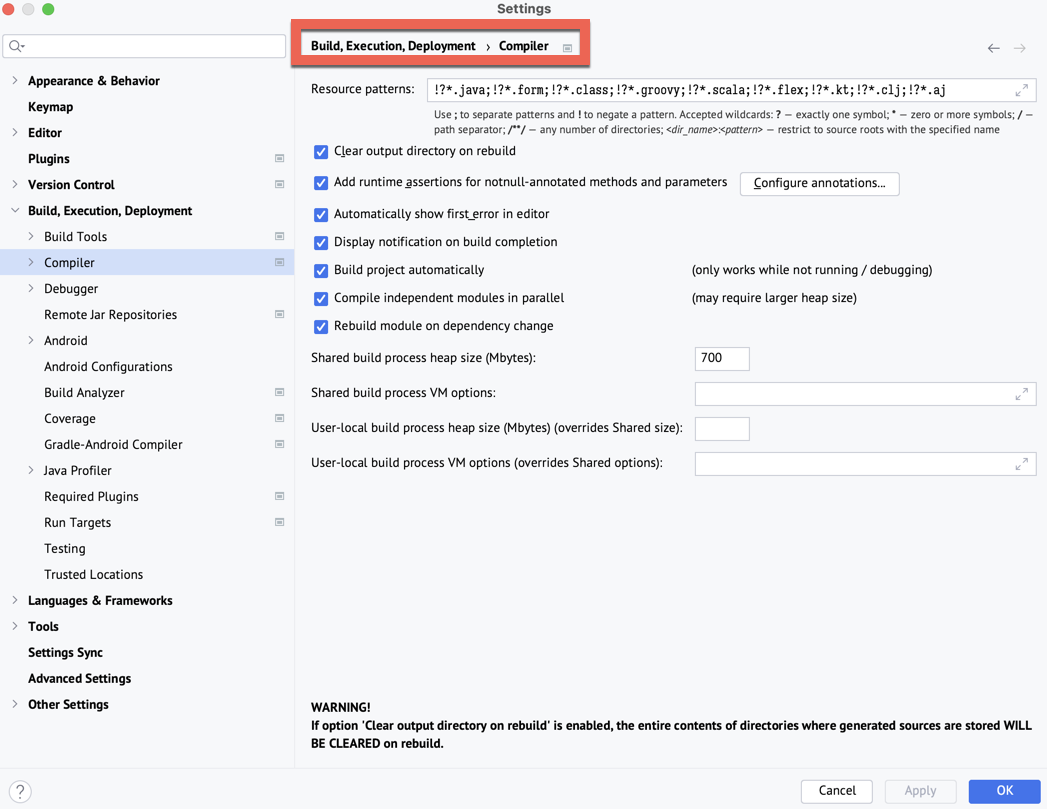  intellij set up documentation out of date issue 3822 google