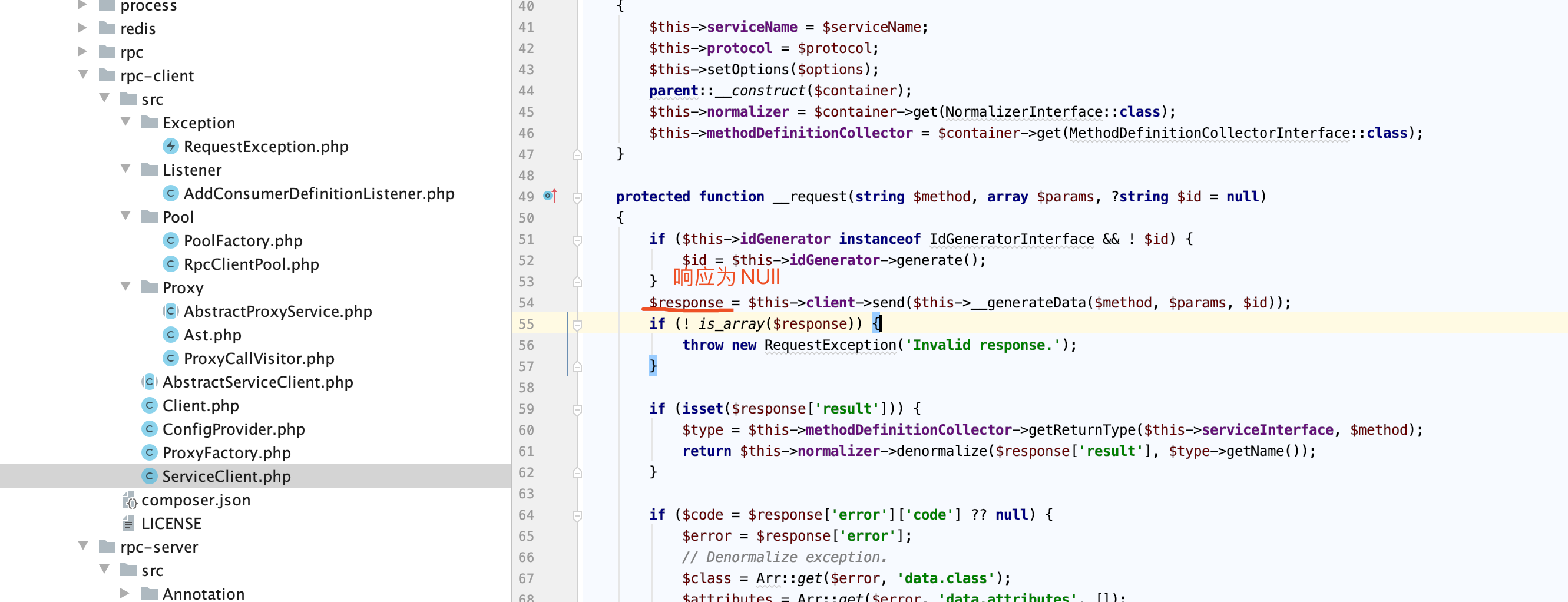 [BUG] JSONRPC 请求得到的 Response 为 null · Issue #974 · hyperf/hyperf · GitHub