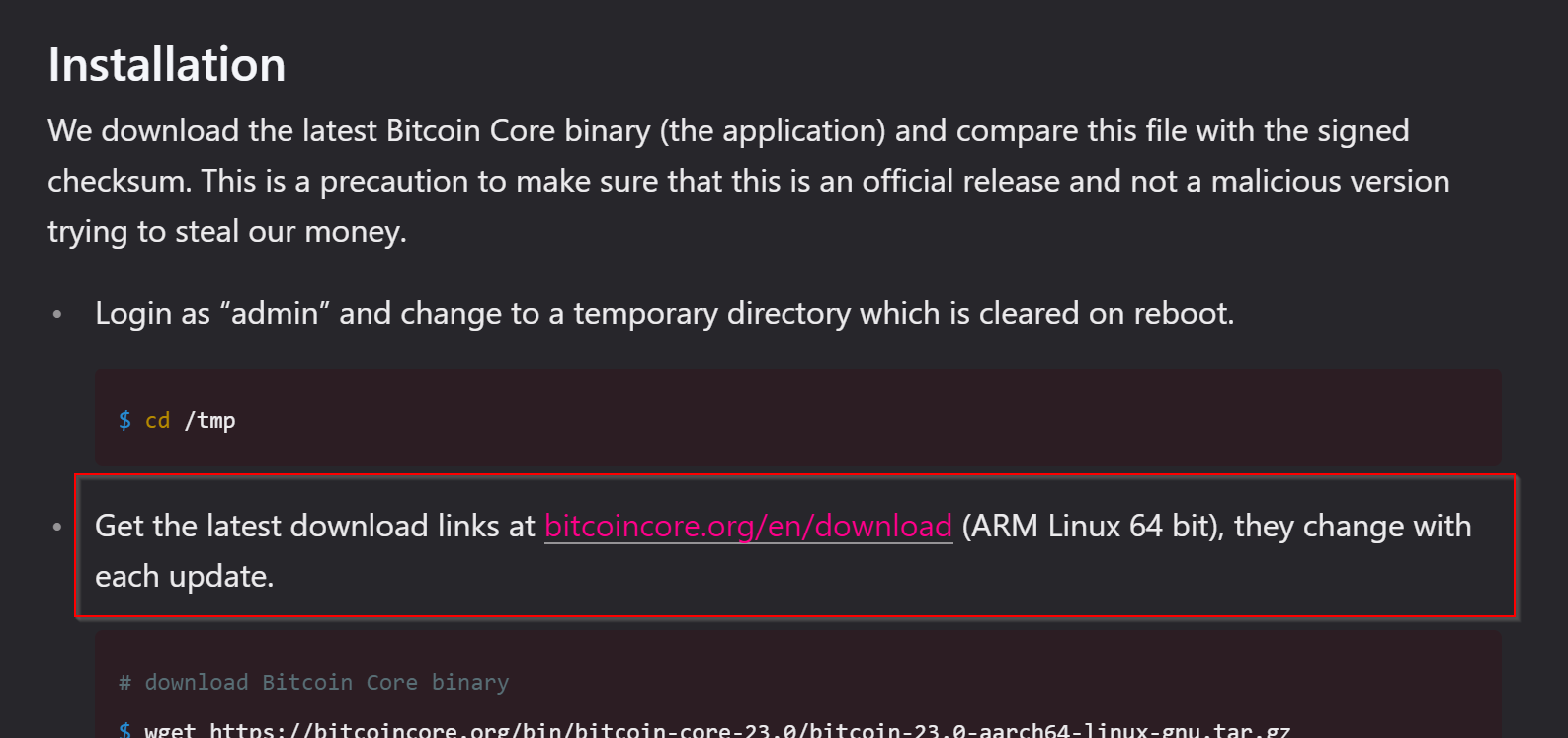 Bitcoin Core install issues · Issue #1032 · raspibolt/raspibolt · GitHub