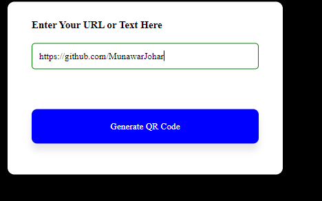 GitHub - MunawarJohar/QR-Code-Generator: This is a simple QR Code ...