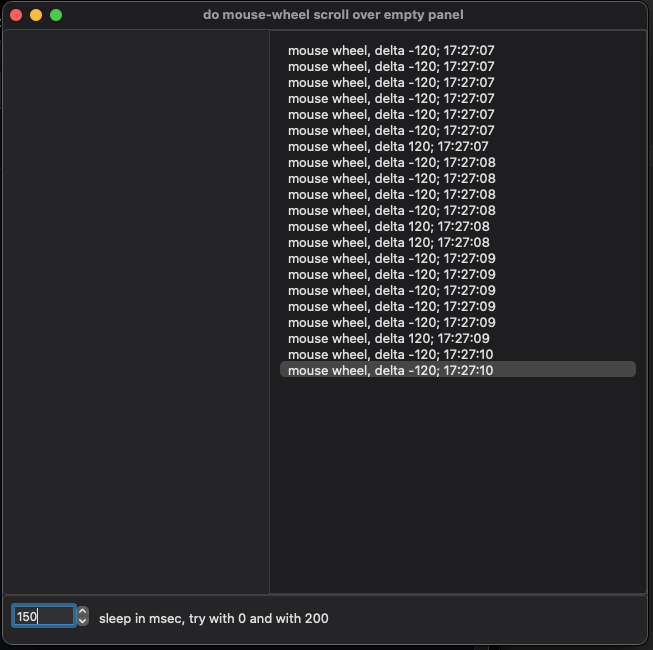 macOS scrolling by mouse wheel is slower if lexer is active · Issue
