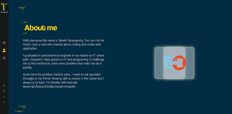 GitHub - Tanatouchy/PersonalWebwithReact: สร้าง Web application ส่วนตัว ...