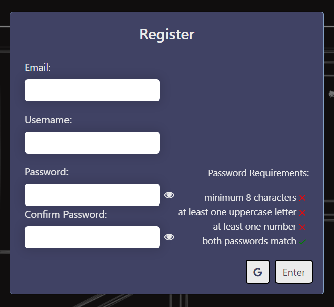 Registration Modal