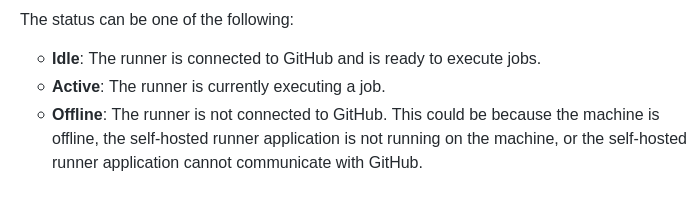 Change status when runner is updating · Issue #937 · actions/runner ...