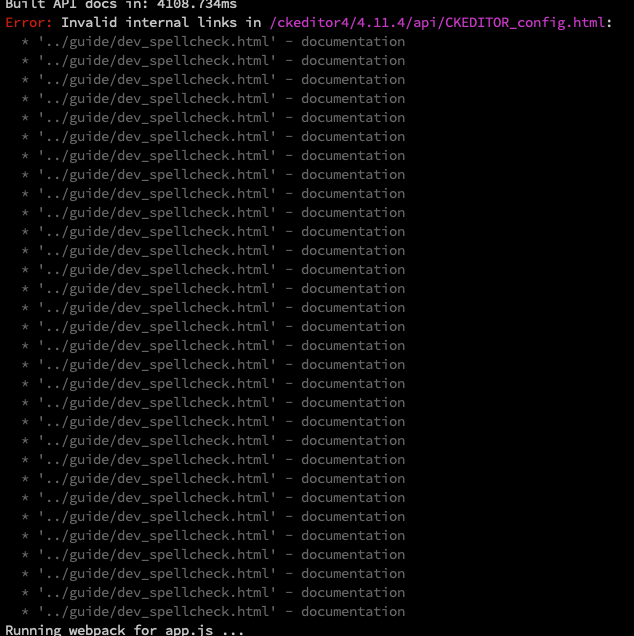 Invalid internal links for "spellcheck" page during build · Issue #3178 ...
