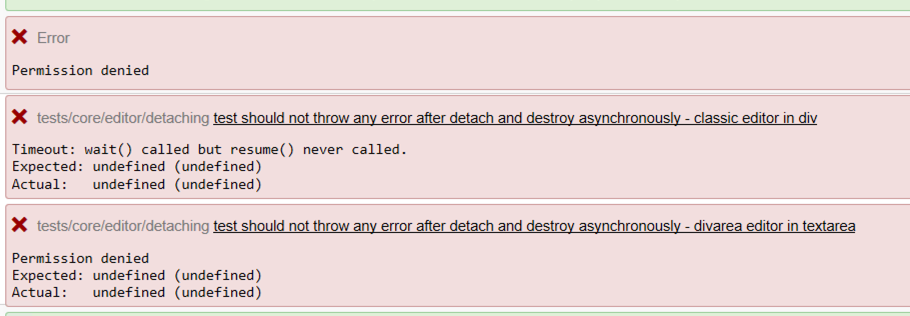 Failing test tests/core/editor/detaching · Issue #3714 · ckeditor ...