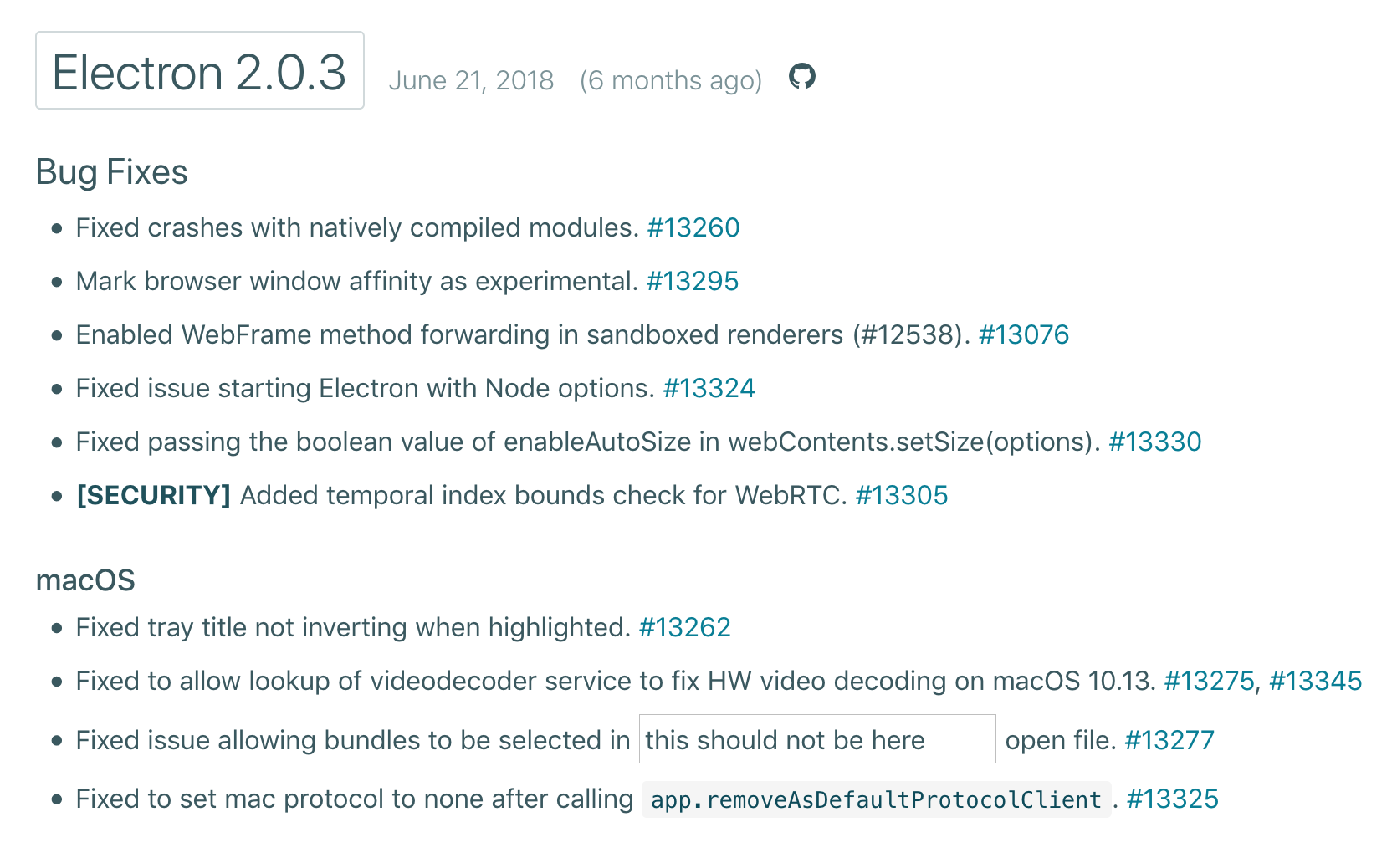 Documentation is not escaping HTML properly · Issue #15965 · electron ...