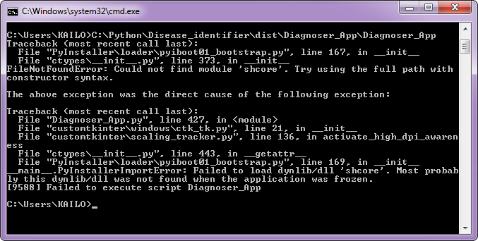 Cannot compile exe with pyinstaller (Windows 7) · Issue #113 ...