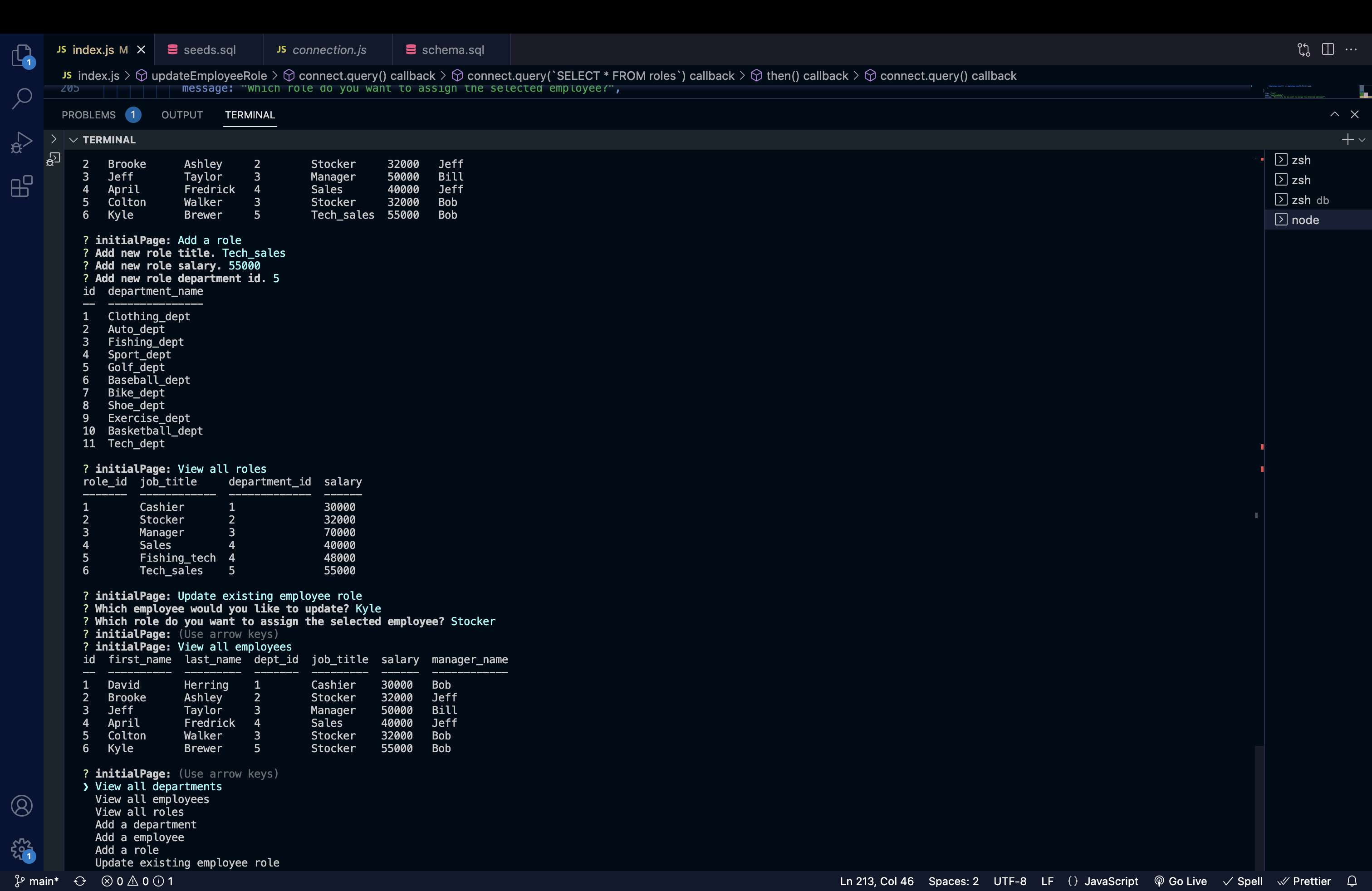 GitHub - davidherring1998/Employee-Tracker