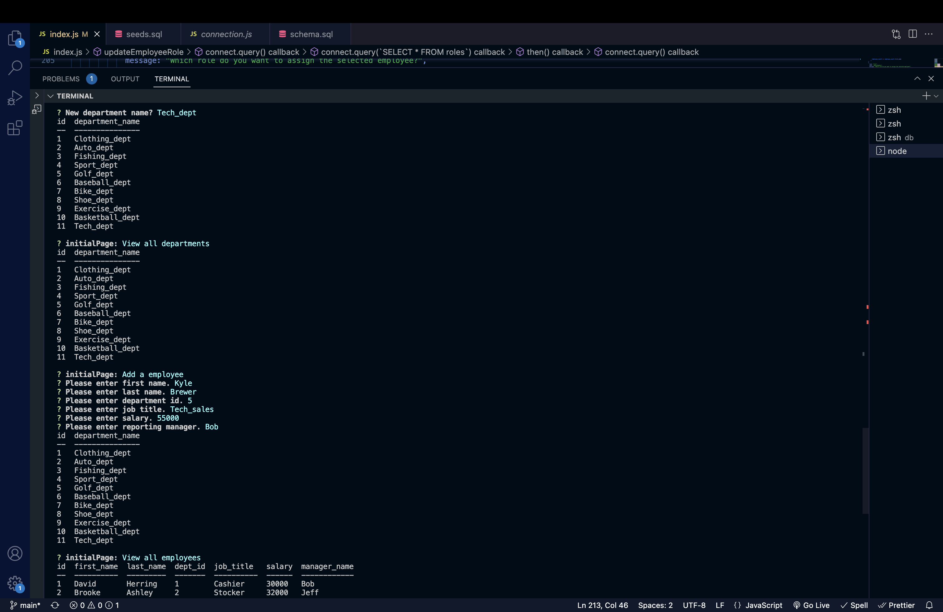 GitHub - davidherring1998/Employee-Tracker
