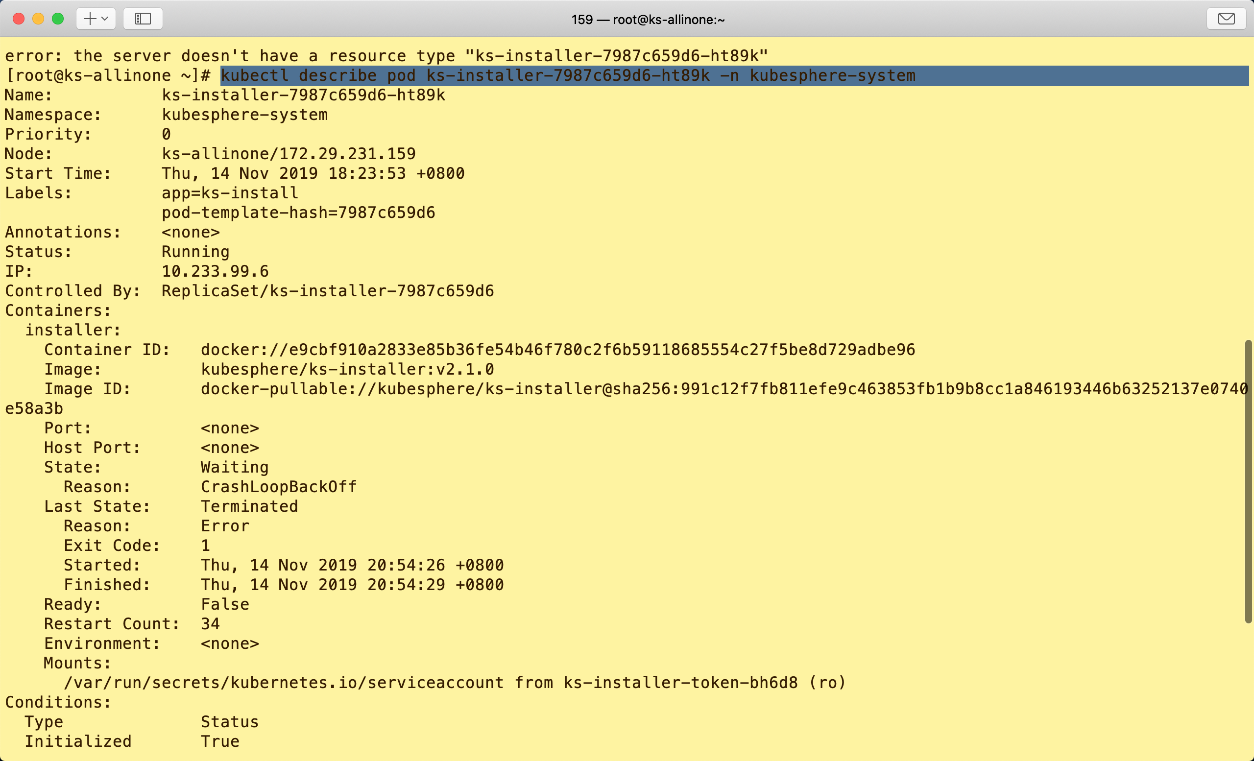 安装KS 2.1版本 · Issue #1502 · kubesphere/kubesphere · GitHub