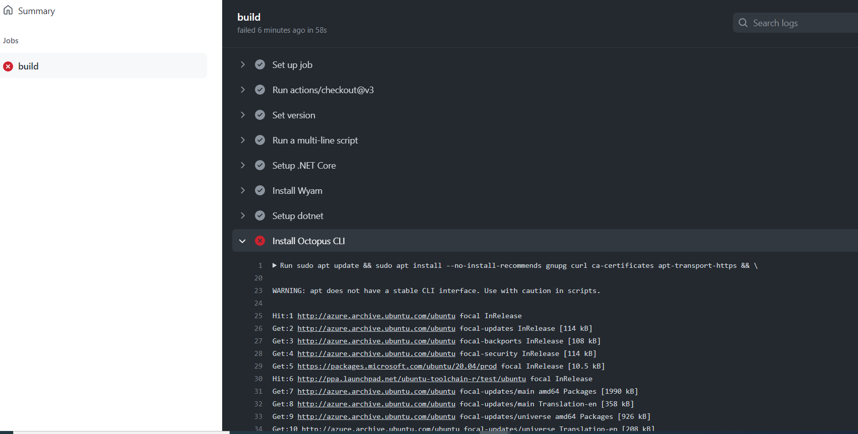 GitHub action Build job failing · community · Discussion #27341 · GitHub