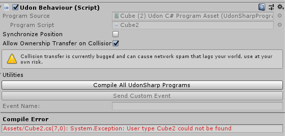 compile error · Issue #79 · MerlinVR/UdonSharp · GitHub