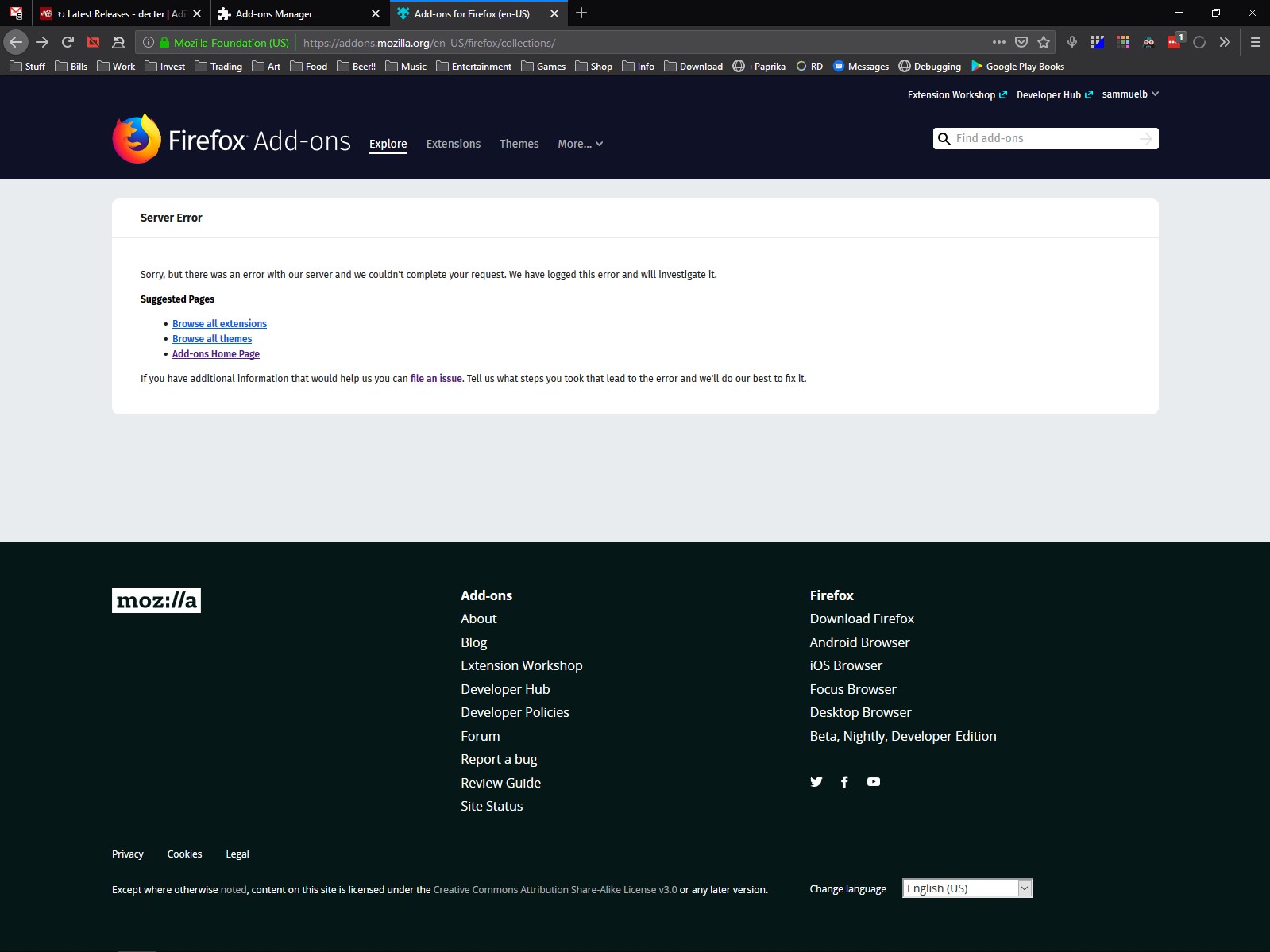 Can Not Access My Collections · Issue #13263 · mozilla/addons · GitHub
