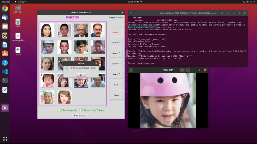 GitHub - PhurinutR/MakeItTalk_Demo: Making a static face talk using ...