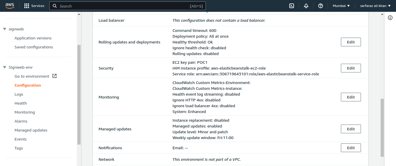 aws elastic beanstalk https without custom domain