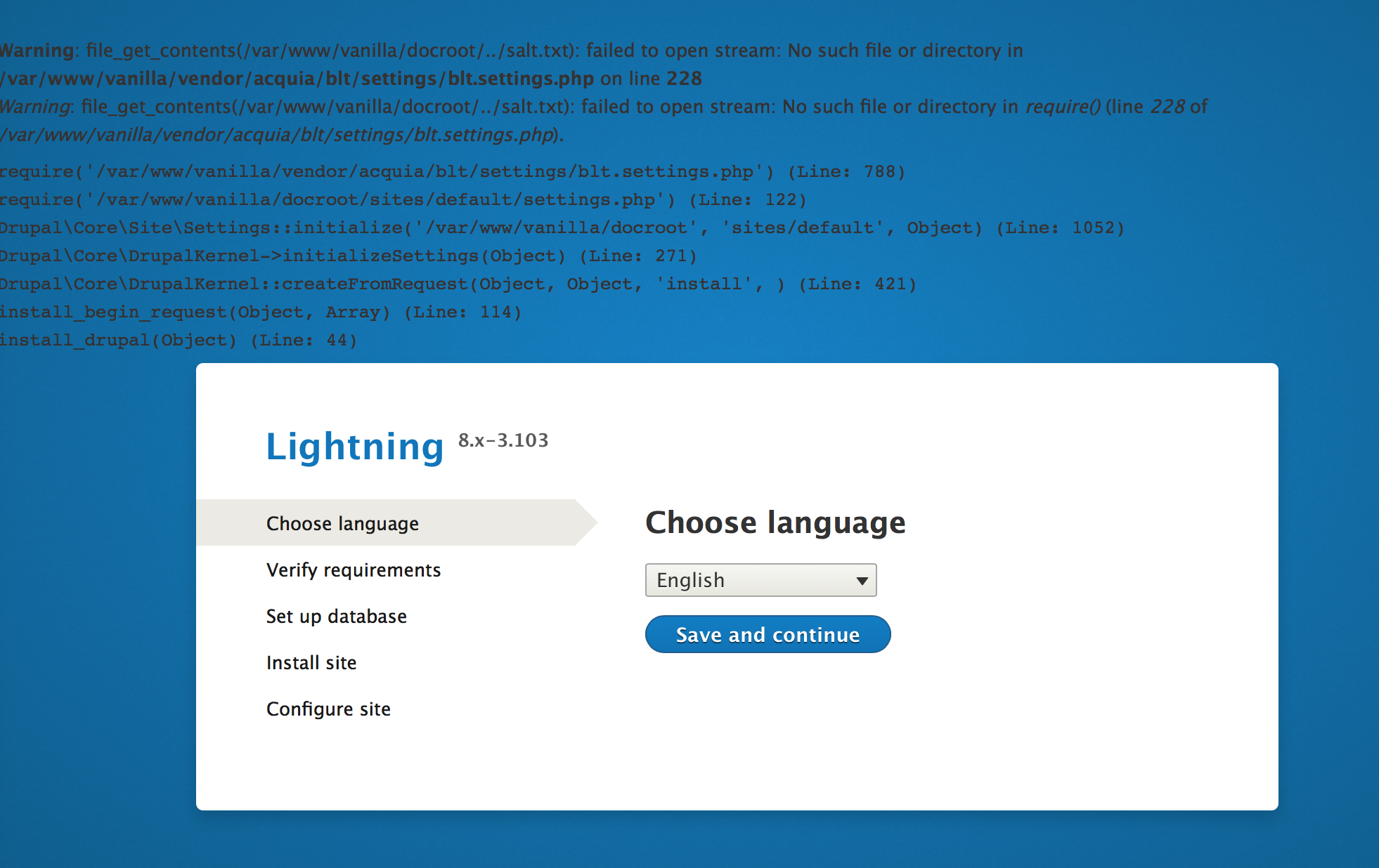 Missing drupalvm dashboard on new BLT 9.0.5 installation · Issue #2785 ·  acquia/blt