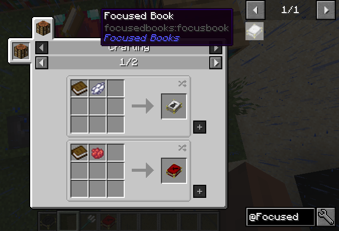 Crafting - Mowmaster/FocusedBooks GitHub Wiki
