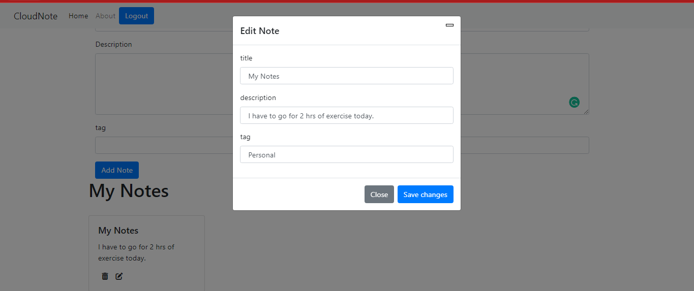 GitHub - absiemon/CloudNote: A MERN App that saves your daily notes on ...