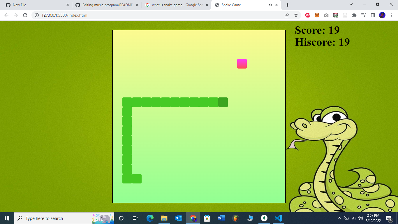 GitHub - AdarshDhiman007/snake-game-program: Snake Game project is the ...