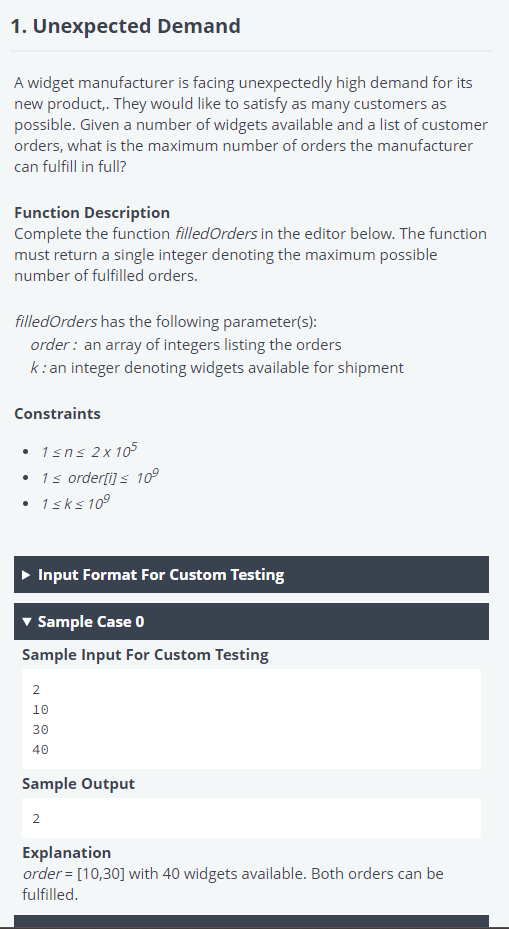 GitHub shreyahegde18/UnexpectedDemand A hackerRank problem where a