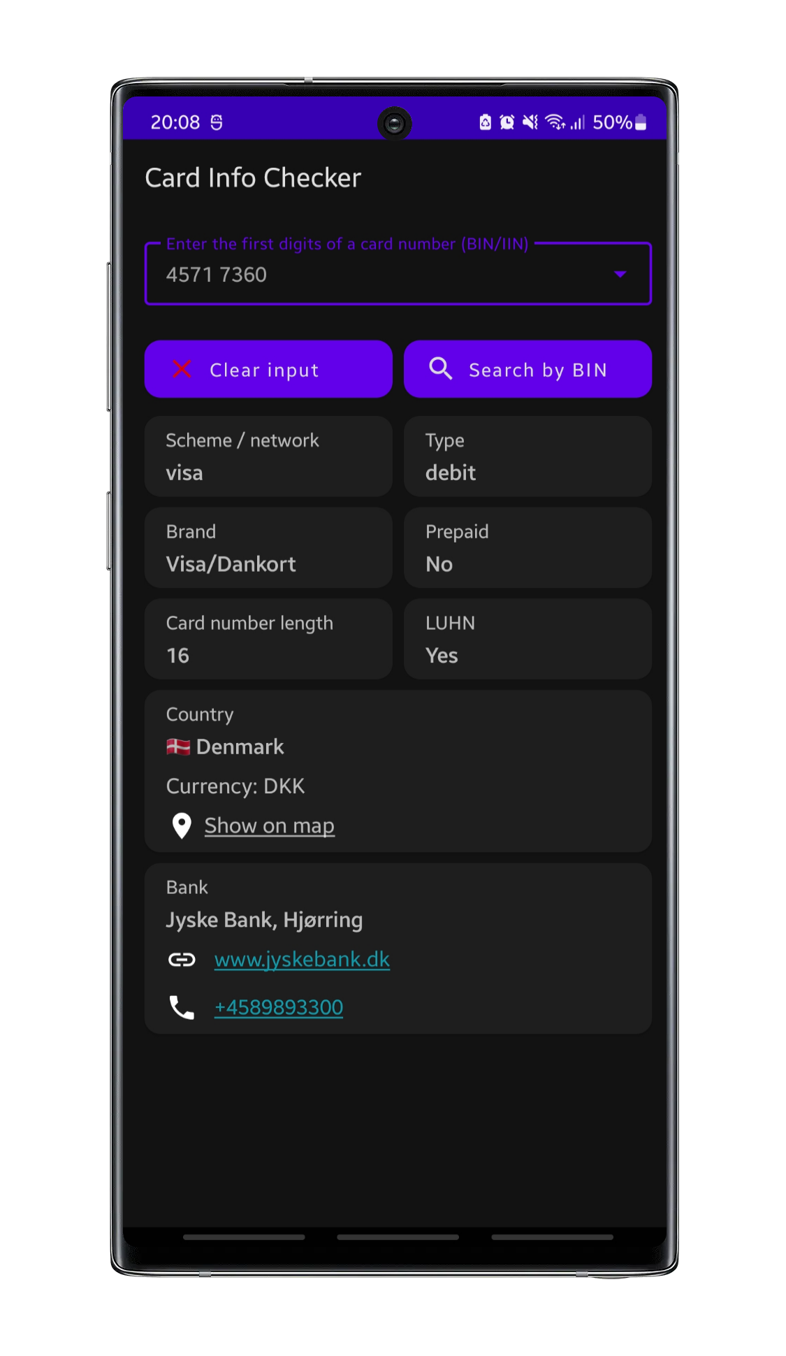 GitHub - vladshapovalovv/CardInfoChecker